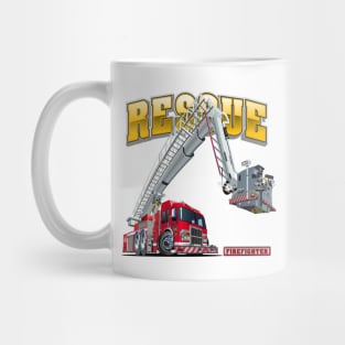 Cartoon Fire Truck Mug